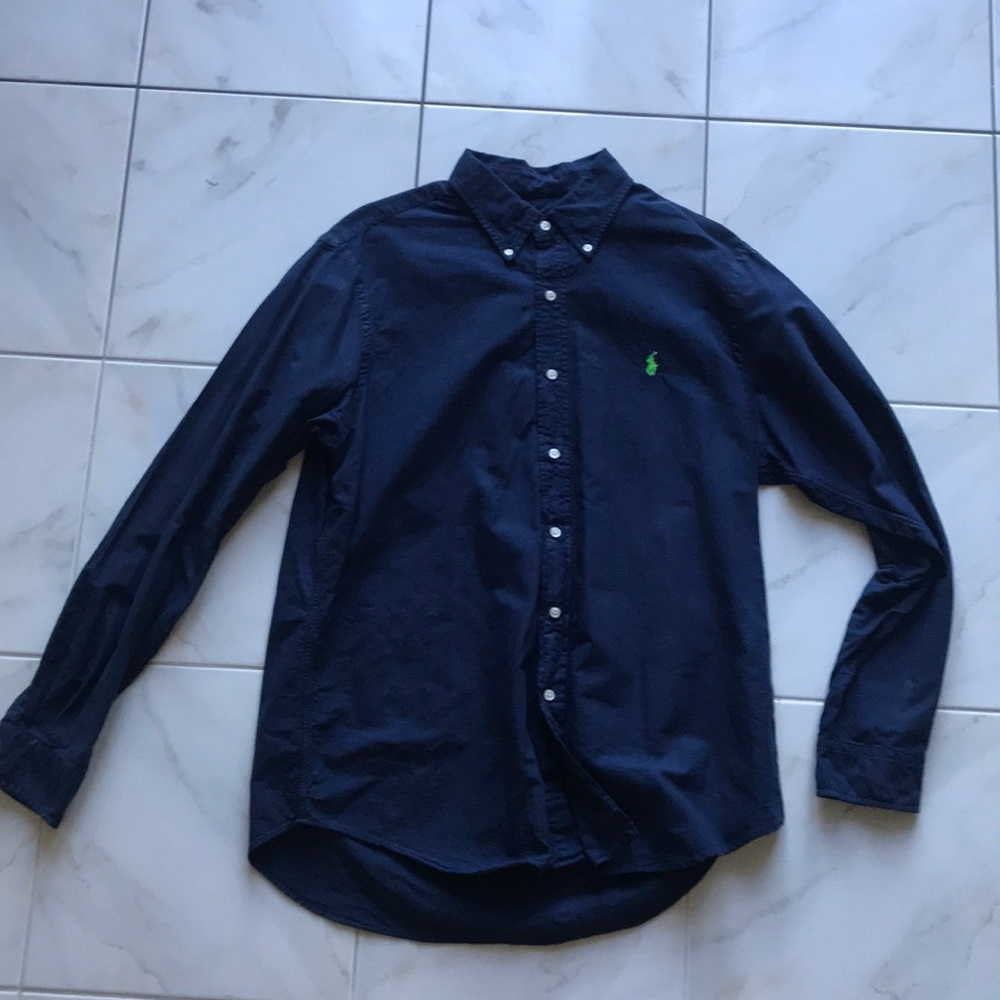 Navy Polo Button Down Shirt